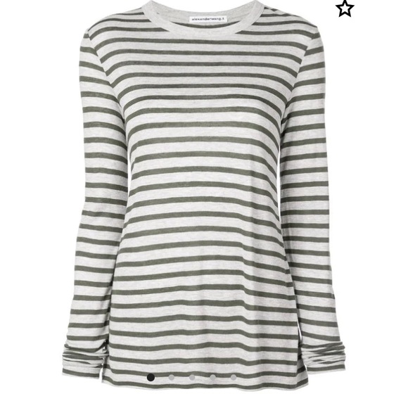 Alexander wang striped linen long sleeve small - Picture 3 of 3